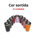 Copo térmico de 473ml para bebidas geladas ou quentes com tampa e abridor