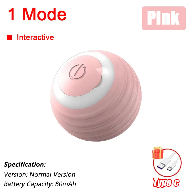 Novo brinquedo interativo para gatos, bola rolante automática, rabo falso, brinquedo elétrico inteligente recarregável para animais de estimação, treinamento para cães e gatos, imitação de rato