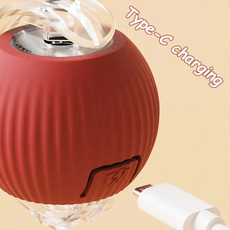 Novo brinquedo interativo para gatos, bola rolante automática, rabo falso, brinquedo elétrico inteligente recarregável para animais de estimação, treinamento para cães e gatos, imitação de rato
