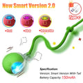 Novo brinquedo interativo para gatos, bola rolante automática, rabo falso, brinquedo elétrico inteligente recarregável para animais de estimação, treinamento para cães e gatos, imitação de rato