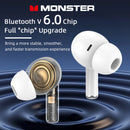 Monster MQT39 Wireless Bluetooth 6.0 Earphones TWS Hifi Stereo Headphones Noise Reduction Gaming Earbuds Sports Headset With Mic