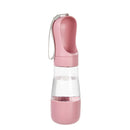 Garrafa de água portátil para cães com recipiente para comida, dispensador de água para animais de estimação 2 em 1 para cães pequenos e grandes, gatos e labradores