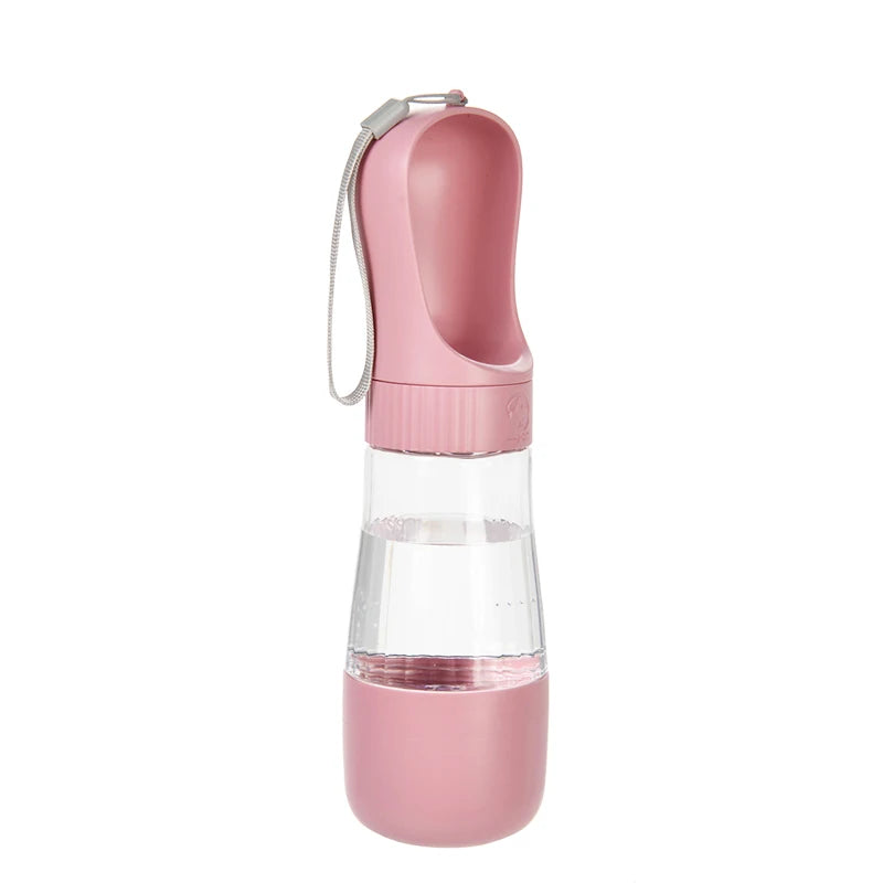 Garrafa de água portátil para cães com recipiente para comida, dispensador de água para animais de estimação 2 em 1 para cães pequenos e grandes, gatos e labradores